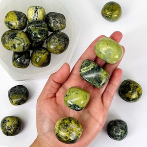 Serpentine Tumbled Stones - 1 pc -