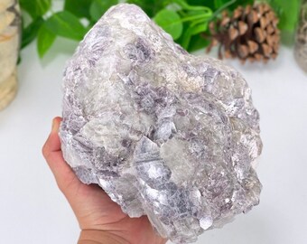 Lepidolite Mica in Quartz - Natural Cluster - OOAK