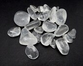 1 4 pound Tumbled Crystal Quartz Stone- Tumbled Stones - Chakra - Metaphysical Crystal Quartz Rocks - 1 4 pound (WRHS2-S22-B7-04)