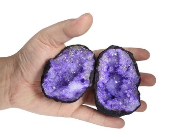 Open Your Own Geode - Purple Color Dyed Druzy Geodes - Gorgeous Display Piece (TS-47)