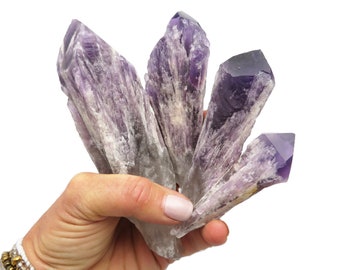 Elestial Amethyst Point - Natural Raw Crystal Chunk Point - By Weight (RK26)