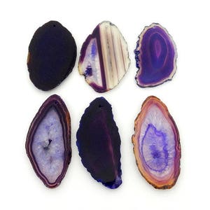 Agate Slices Top Drilled Size 0 Art Projects Supplies Brazilian Agate 3Brownshelf image 6