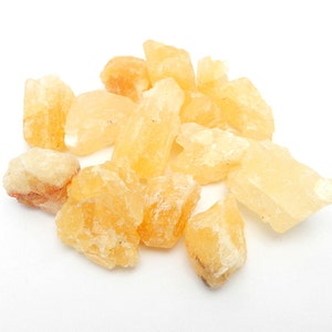Orange - Yellow Calcite Pineapple Calcite Stone Wire Wrapping Chakra Raw Stone