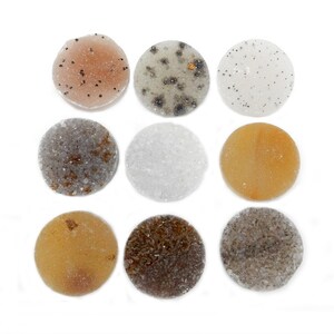 Round Druzy Cabochon - Round 30mm Colorful Druzy Stone -- Beautiful Quality Great  (DOOAK-S5-16)