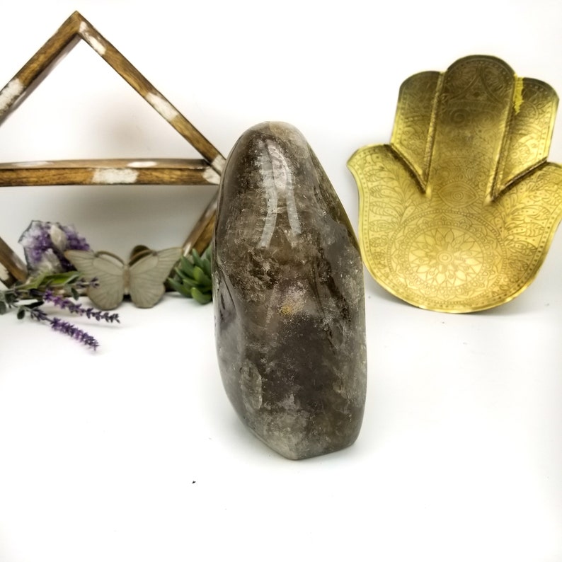 WRHS2-S18-11 OOAK Smokey Quartz Polished Cut Base