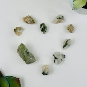 Green Tourmaline on Matrix Pieces YOU GET ALL