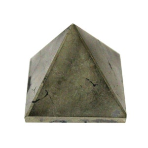 Pyrite Pyramid 1'' Pyramid Shaped Pyrite Stone Reiki Metaphysical Crafting Crystal Grid 2BROWNSHELF-08 image 1