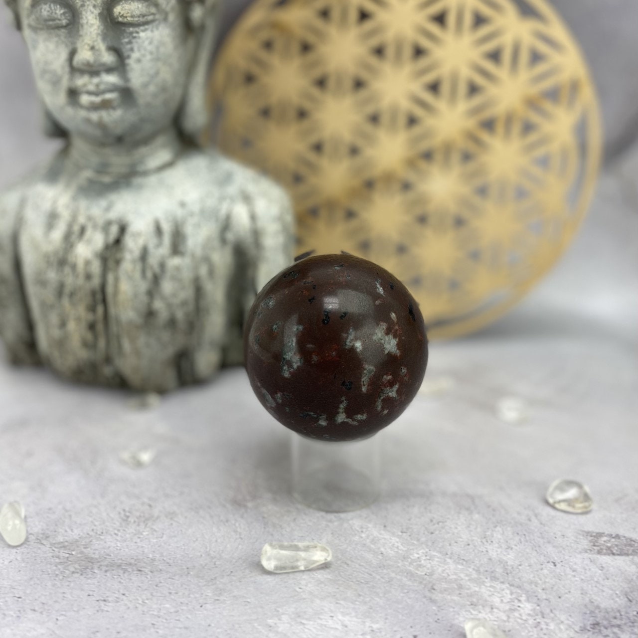 Plum Blossom Jasper Polished Sphere - OOAK - (DOOAK-S2-33) - Etsy