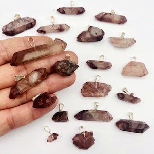 Lithium Quartz Rare Double Terminated Points Pendant