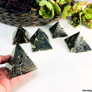 Pyrite Pyramid Stones - By Weight Crystal Pyramid Abundance