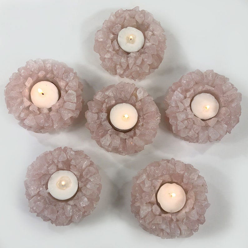 Rose Quartz Candle Holder HW403RQ Etsy
