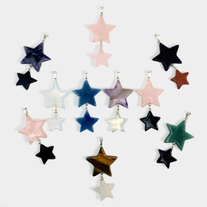 10 pieces Crystal Star Pendants Assorted Bag of 10 Wholesale Crystals Bulk Crystals