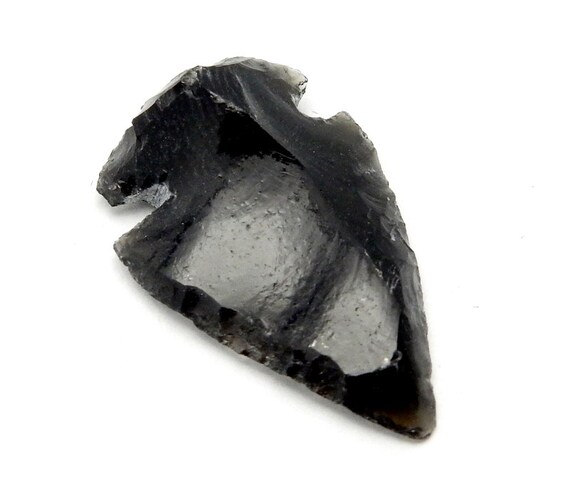 10 Pointes De Flèches En Obsidienne – Longueur 2,5 à 4 Cm, Tailles Variées, Pour Flèches Décoratives Ou Reconstitution Historique, Authentique Pierre Volcanique