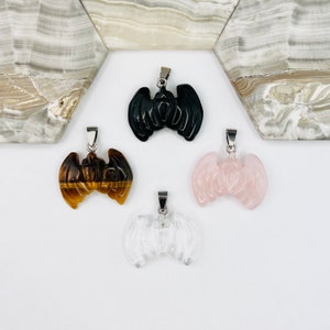 Bat Gemstone Pendant RK34B15