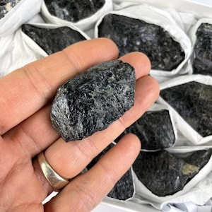 Black Tourmaline Crystal Rough Stone Large - By the Piece Protection Minerals