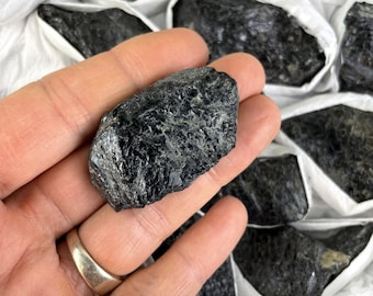 Black Tourmaline Crystal Rough Stone Large - By the Piece Protection Minerals