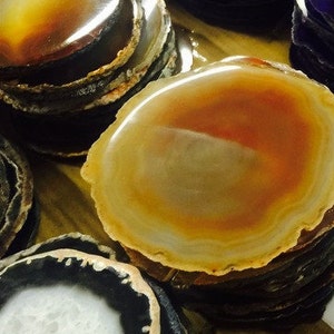 Agate Slices Coasters Size Agate Coaster High Quality from Brazil Create Your Own Set Mosaic Art Framing Home Decor Crafts image 3