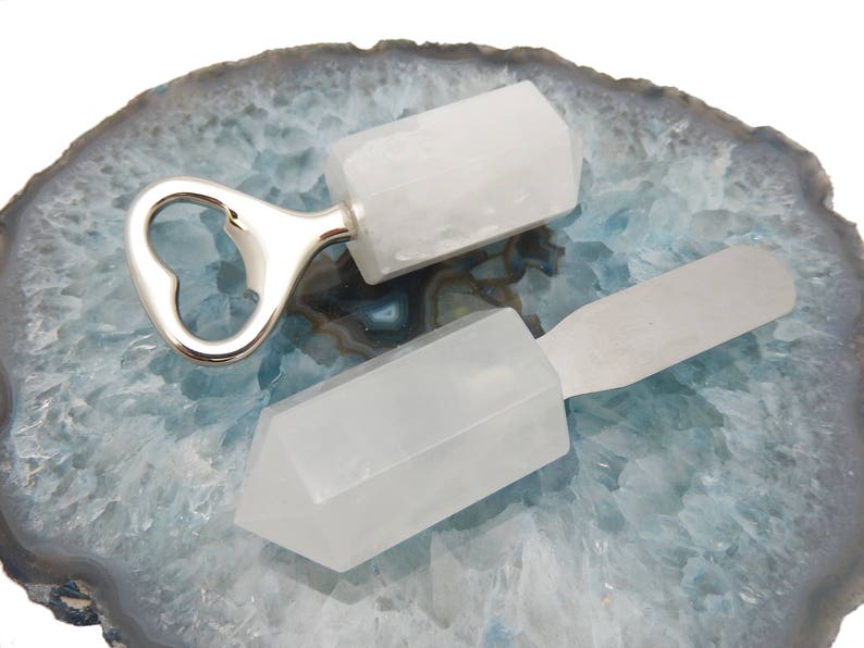 Clear Quartz Cutlery- Crystal Collection Feng Shui Crystal Quartz Bottle Opener RK145B15