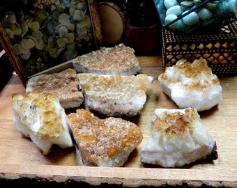 Citrine Cluster - 1-2 LB Clusters - Low Grade Cluster - Chakra Crystals - Gift - Home decor (RK96B4)