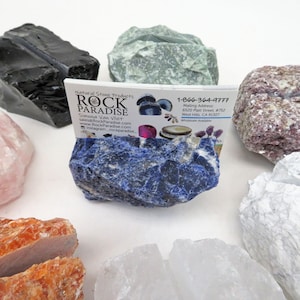 Stone Business Card Holder Large Rough Chunks YOU CHOOSE the Stone WRHS2-3000 image 3