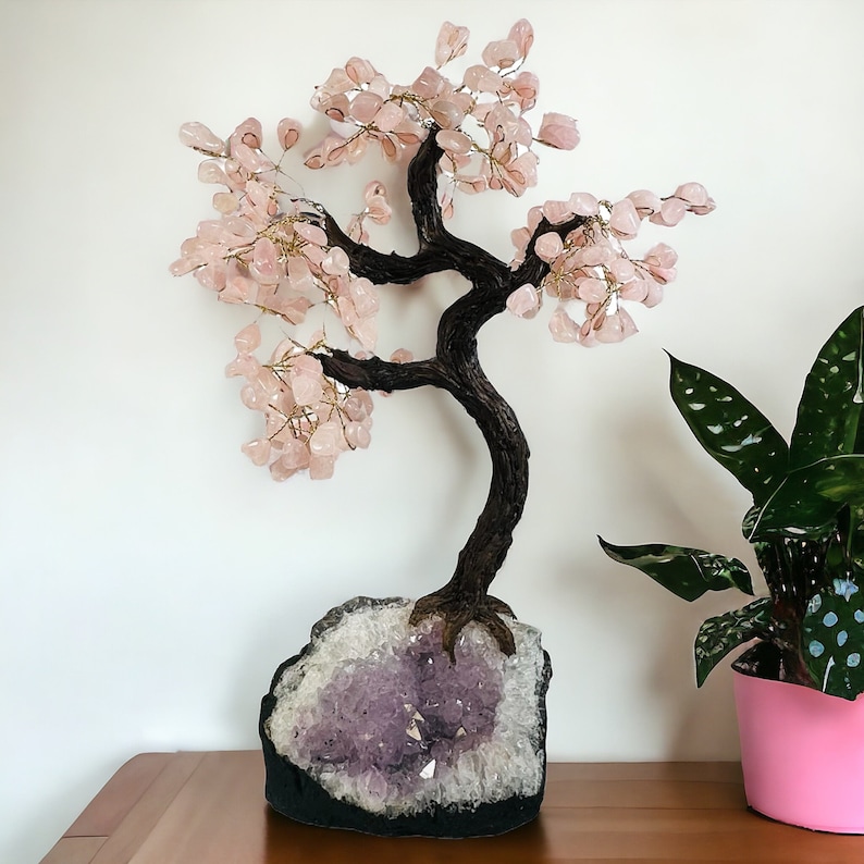 Large Crystal Tree on Amethyst Base (choose Your Gemstone) - Etsy