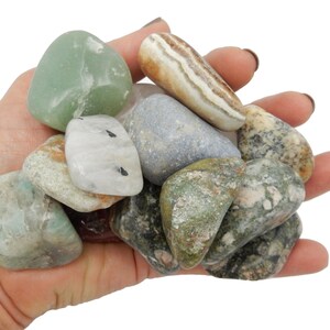 Natural Tumbled Gemstones SET Tumbled Stones Jewelry supplies Arts and Crafts RK200B0X65 image 2