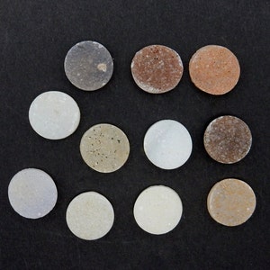 Round Druzy Cabochon - Round 14mm Colorful Druzy Stone -- Beautiful Quality Great  (RK35B23-21)
