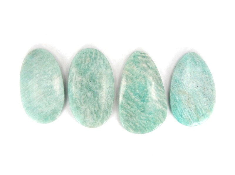 Amazonite Bead Top Side Drilled Large Cabochon Bead - (RK200BOX74)