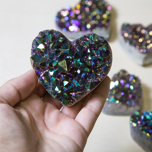 Corazón de drusa arcoíris (HRTS-S1-B7)