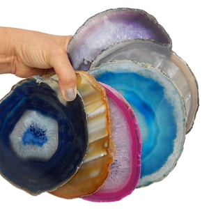 NEW 1pce 5-9cm Agate Slices Colour Size Selected at Random NEW 1pce 5-9cm Agate Slices Colour Size Selected at Random