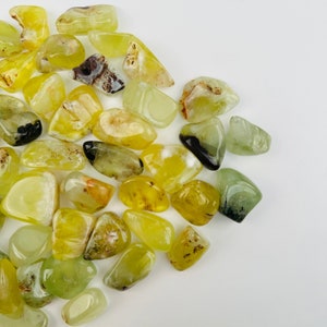 Crystals Tumbled Prehnite Stone - High Quality Rocks Minerals Crystal Fairy Garden DIY Jewelry Wire Wrapping