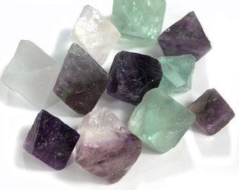 Rainbow Fluorite Octahedron Cubes (RK24B69)