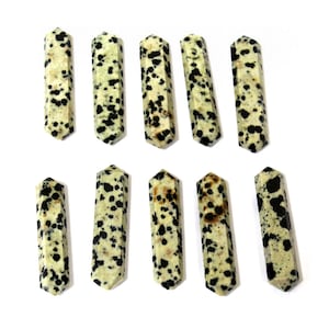 Dalmatian Jasper Flat Double Terminated Pencil Point