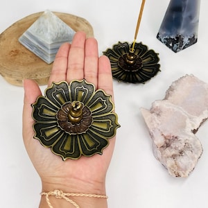 Lotus Brass Incense Holder
