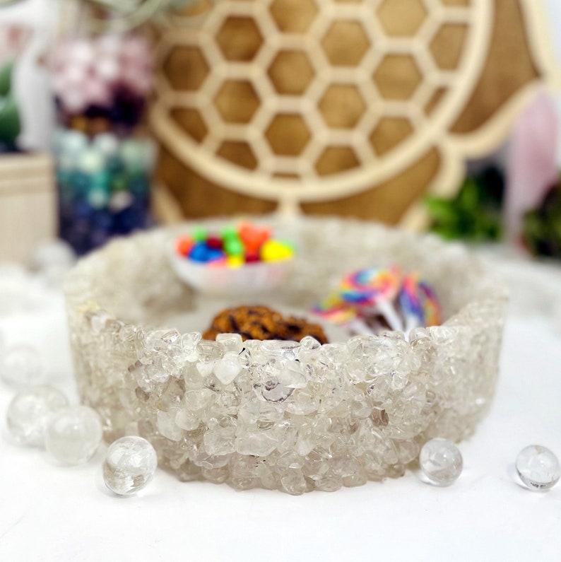 Tumbled Stone Bowl - Custom Handmade Tray With Natural Polished Stones ...