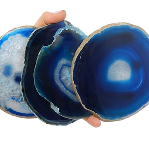 Blue Agate Slice - Agate Slices #6 - Beautiful Home Decor (AGBS)