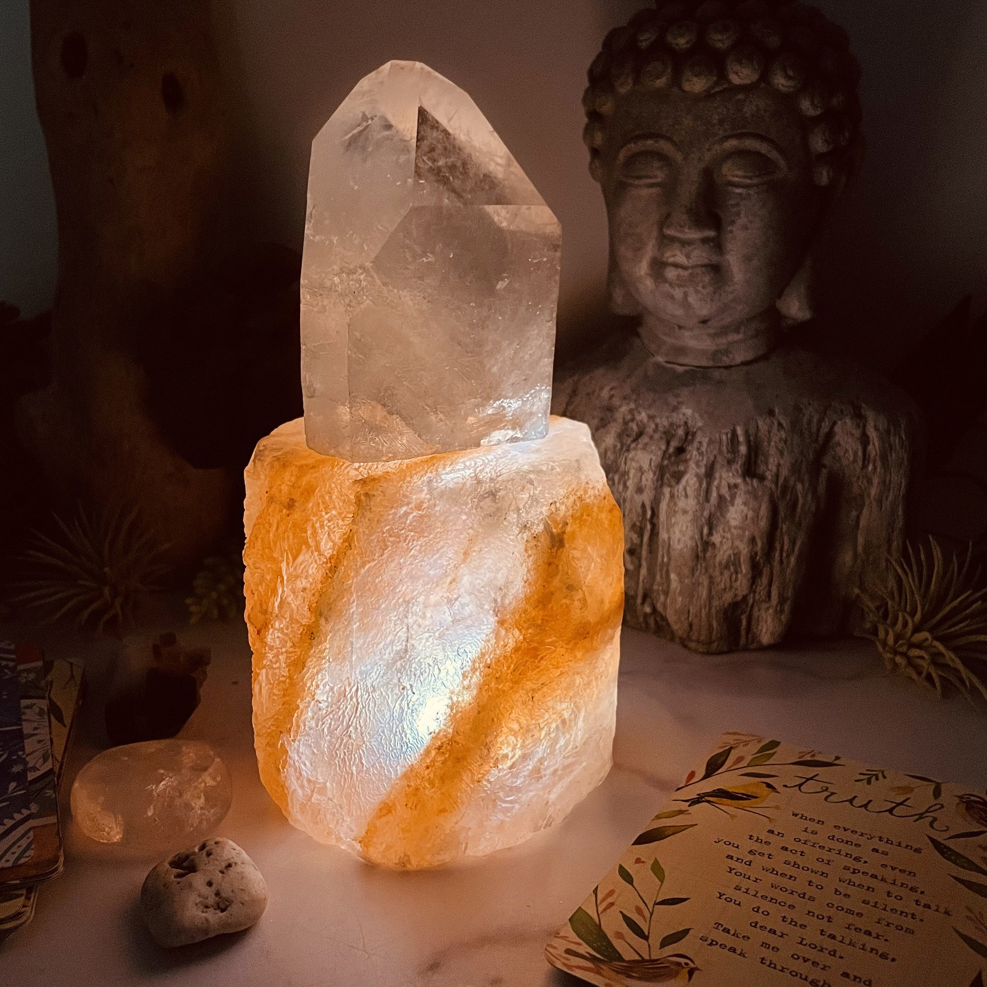 Himalayan Salt Candle Holder Natural Polished Stone Crystal Etsy