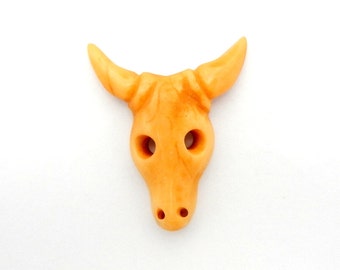 Bone Buffalo Skull Beads (RK36B24-03)