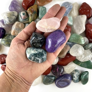 5 piedras preciosas pulidas grandes (mezcla variada)