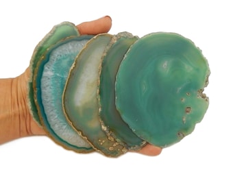 Green Agate Slice - Agate Slices #4  (AGBS)
