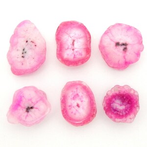 Solar Quartz Bead - Pink Dyed Solar Quartz Bead - Top Side Drilled Bead (RK35B10-06)