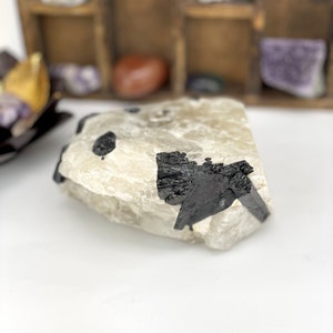 Black Tourmaline on Quartz Matrix - OOAK - (DOOAK-S9-16)