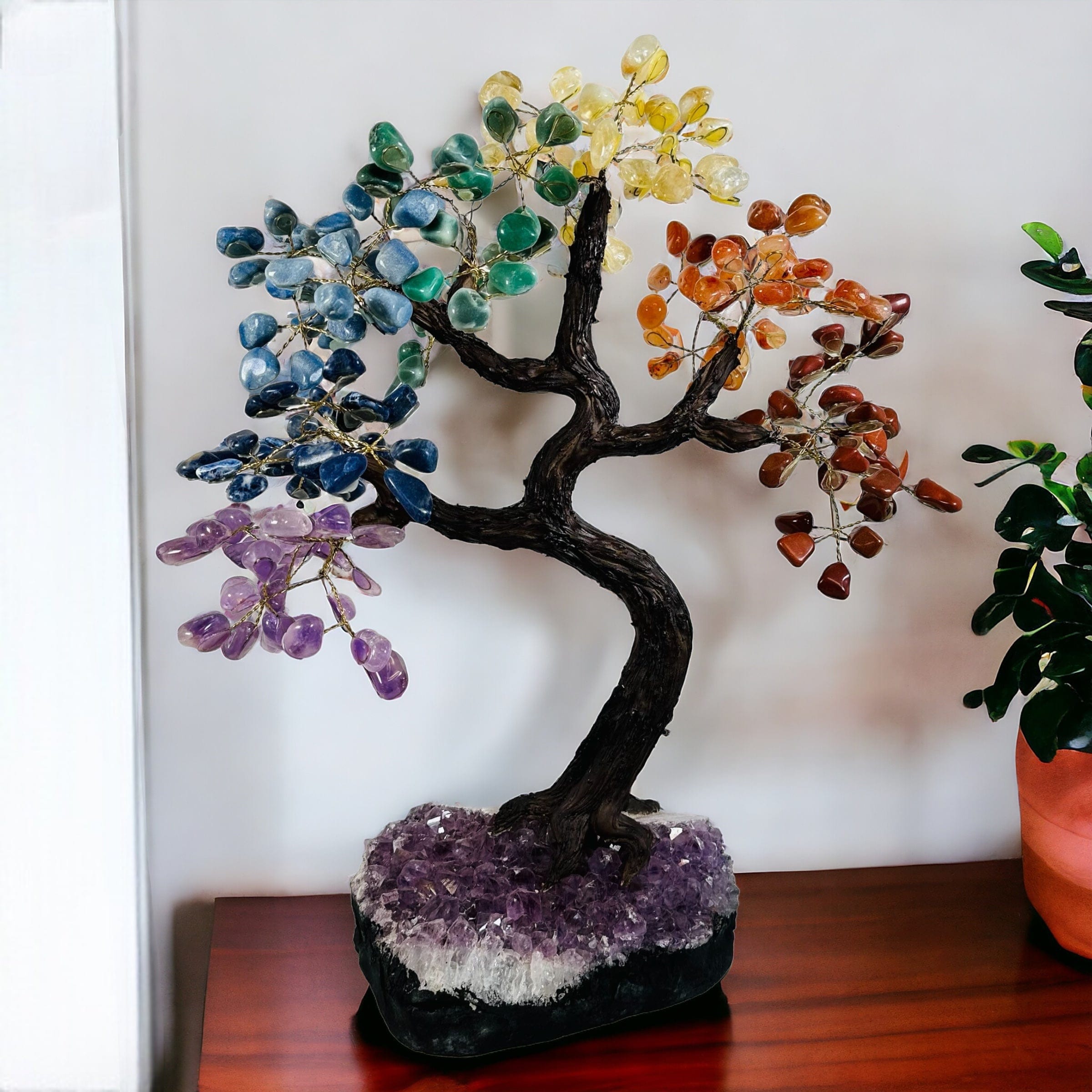 Large Crystal Tree on Amethyst Base (choose Your Gemstone) - Etsy