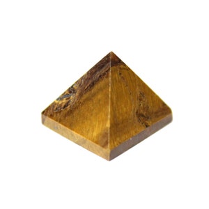 1 ONE Small Tiger Eye Pyramid Pyramid Shaped Tiger Eye Stone Green Tiger Eye Pyramid Reiki 2BROWNSHELF-29 image 1