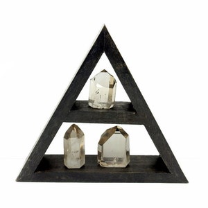 Crystal Display Wood Shelf - Crystal Grid- Crystal collector Display Organizer (RK15-02)