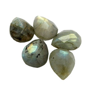 Teardop Shaped Labradorite Beads - Top Side Drilled Bead By Piece (RK36B19-09)
