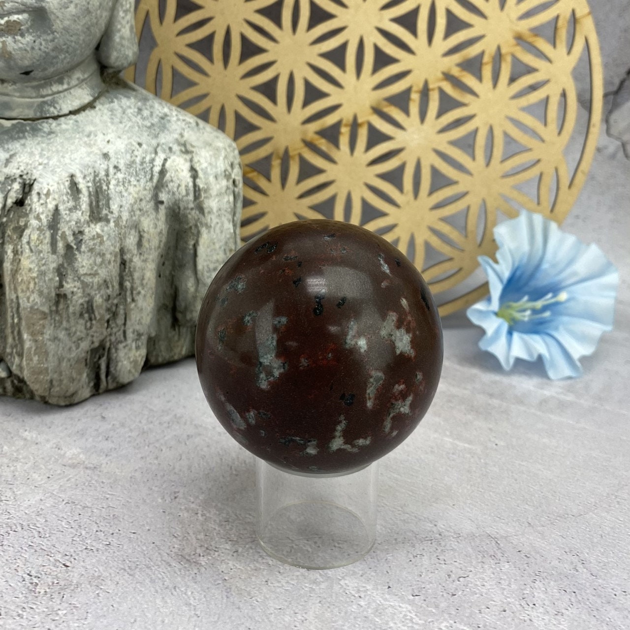 Plum Blossom Jasper Polished Sphere - OOAK - (DOOAK-S2-33) - Etsy