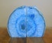 Agate Book End -- Blue Dyed Half Geode Druzy Bookend Rock Formation - Lovely Book Ends 1-3 lb (BKE1)