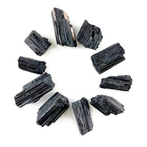 Black Tourmaline Natural Tourmaline Rod from Brazil By Piece, Purchase 1, 5, 10, 25, 50, or 100 pieces TS-116 image 2
