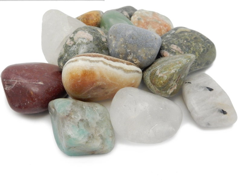 Natural Tumbled Gemstones SET Tumbled Stones Jewelry supplies Arts and Crafts RK200B0X65 image 4